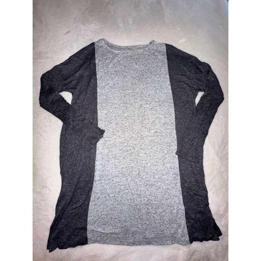 Simply Vera Vera Wang Gray Black Long‎ Sleeve Tunic Top Women's Medium
